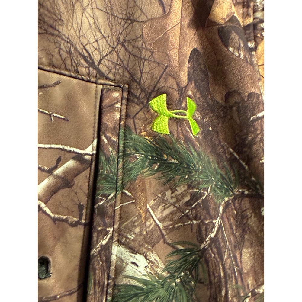 Under Armour Mens Realtree Xtra Camo Full Zip Fleece Hunting Jacket Large Camo - Picture 5 of 11